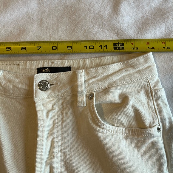Maje High-Waisted Wide-Leg Jeans White, US 6 - Picture 7 of 16